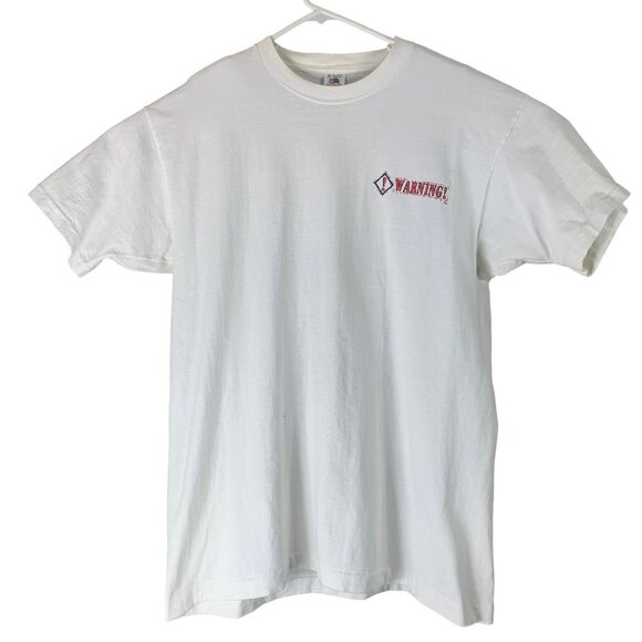 Vintage Fruit of the Loom Graphic Tee Size XL Single Stitch Funny FLAWED - Picture 1 of 9